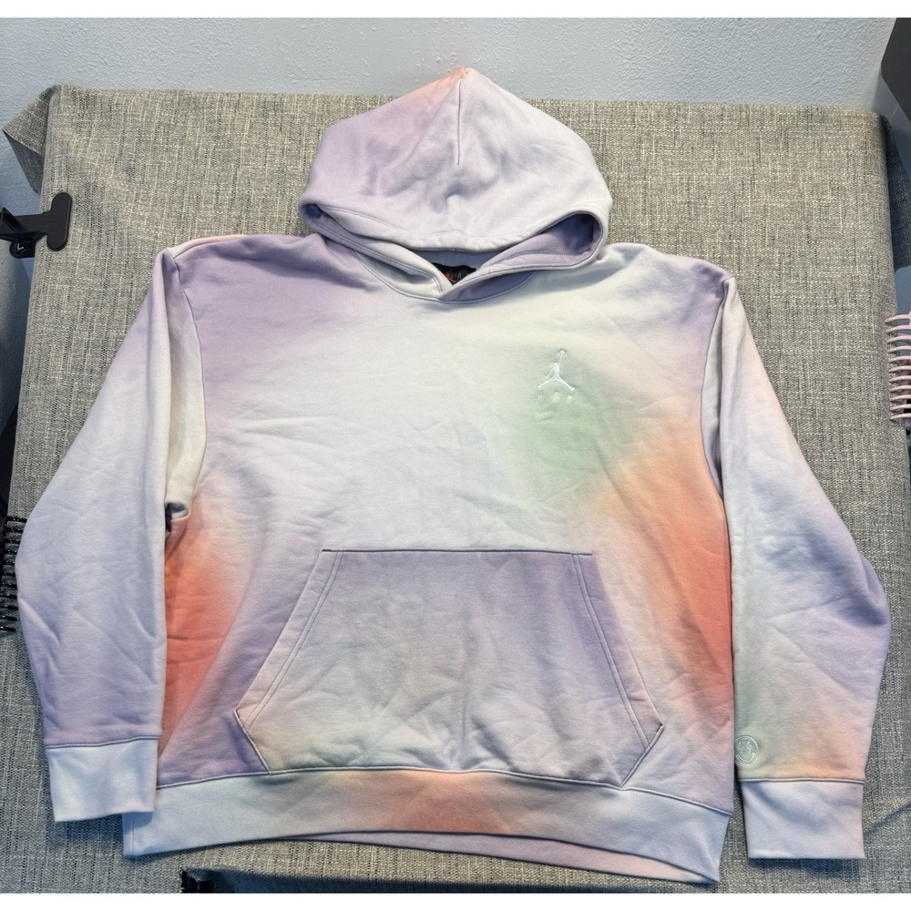 AIR JORDAN‎ x J BALVIN FLEECE HOODIE TIE DYE 2XL FJ639 630 SUNSET LEGACY TRAVIS